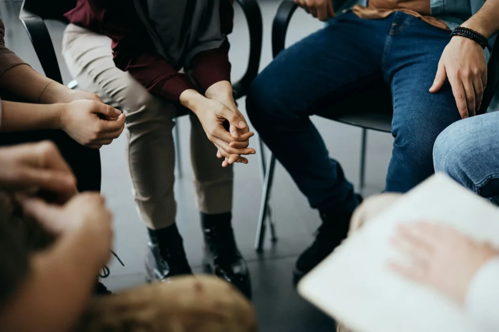 Group talking about mental help